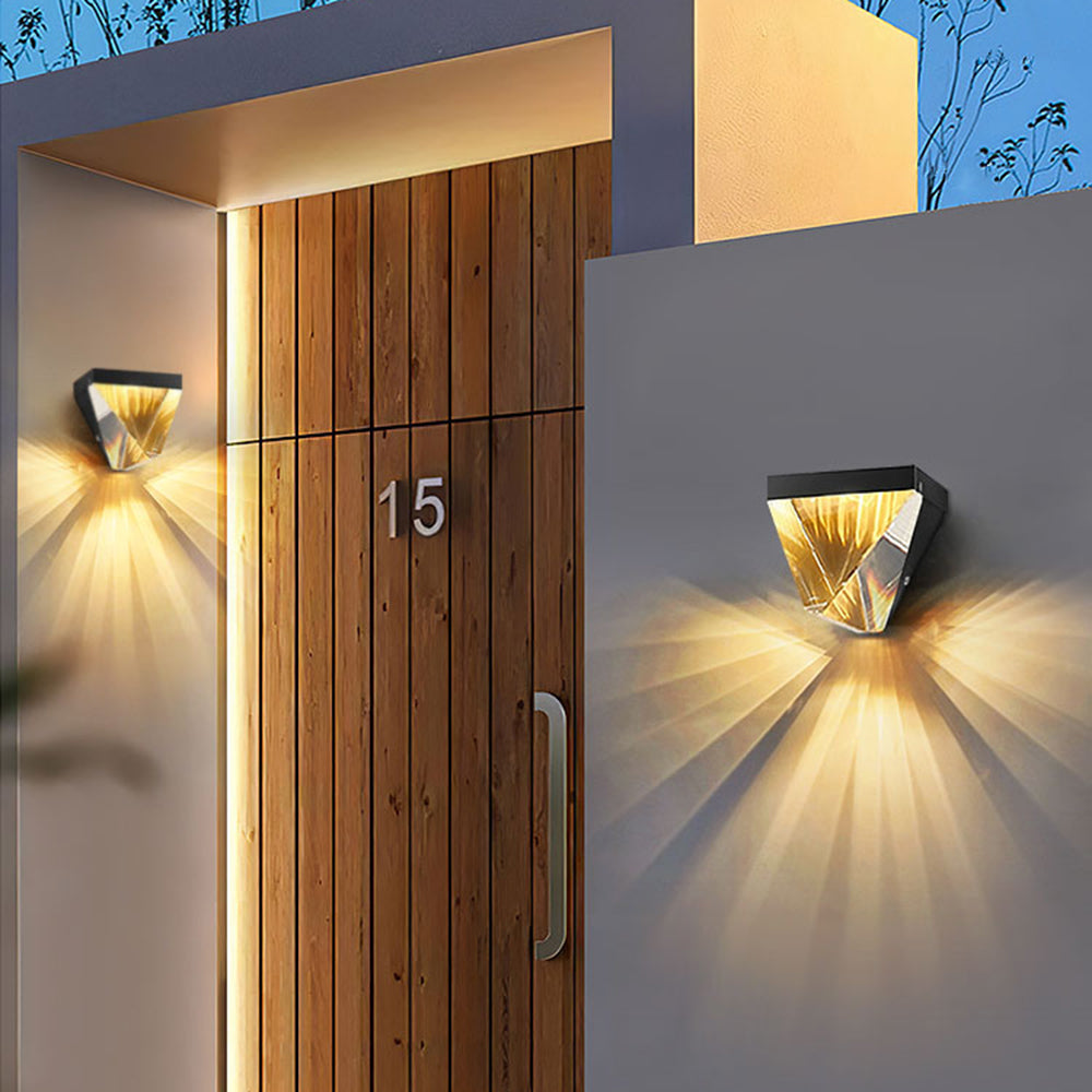 Lampă de Perete Norevia, Impermeabilă, cu Cristal, pentru Exterior