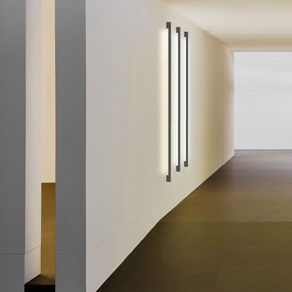 Lampă de perete LED Evoa modernă, subțire, liniară, neagră