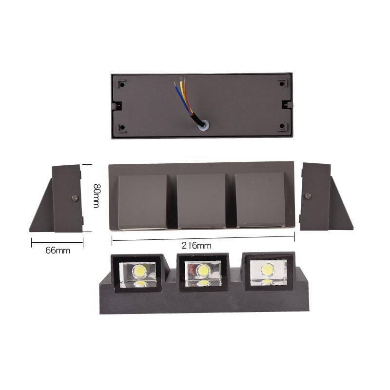 Lampă de perete LED de exterior Terin Neagră Modernă
