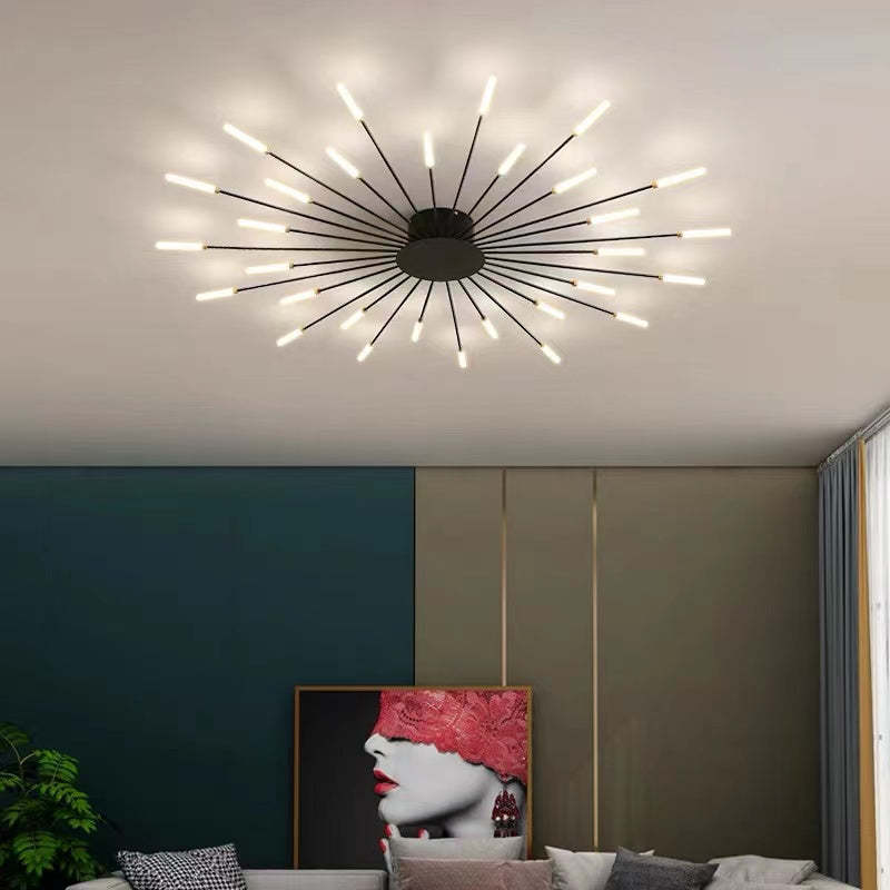 Plafonieră Kovon Artificii, Negru/Auriu