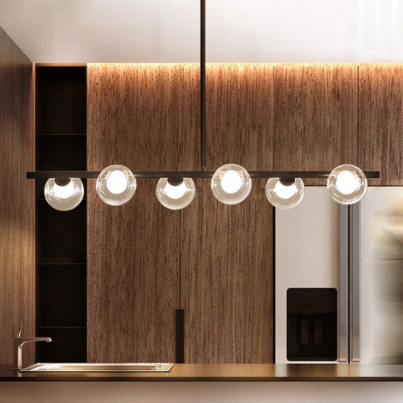 Lustră suspendată Lumirel cu sticlă tip bule, design liniar