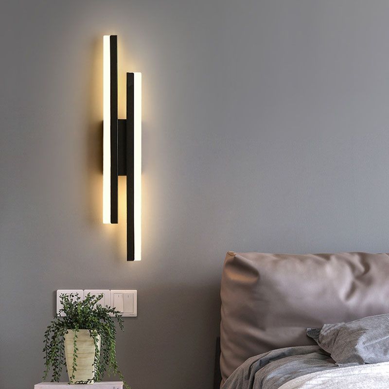 Lampă de perete Marien Minimalistă Geometrică Negru/Alb