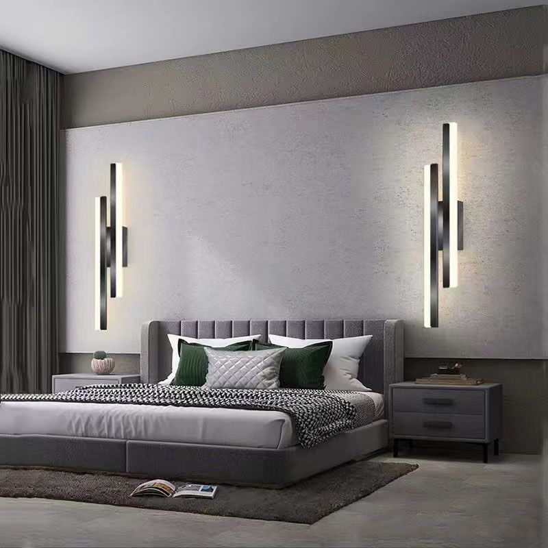 Lampă de perete Marien Minimalistă Geometrică Negru/Alb