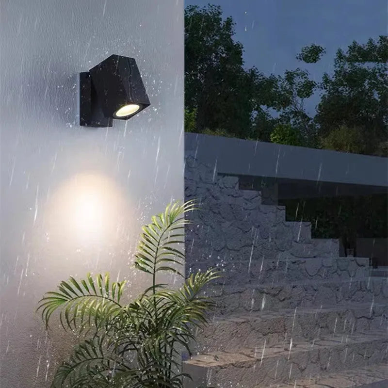 Lampă de perete Lyris Spot rotativ modern de exterior Negru