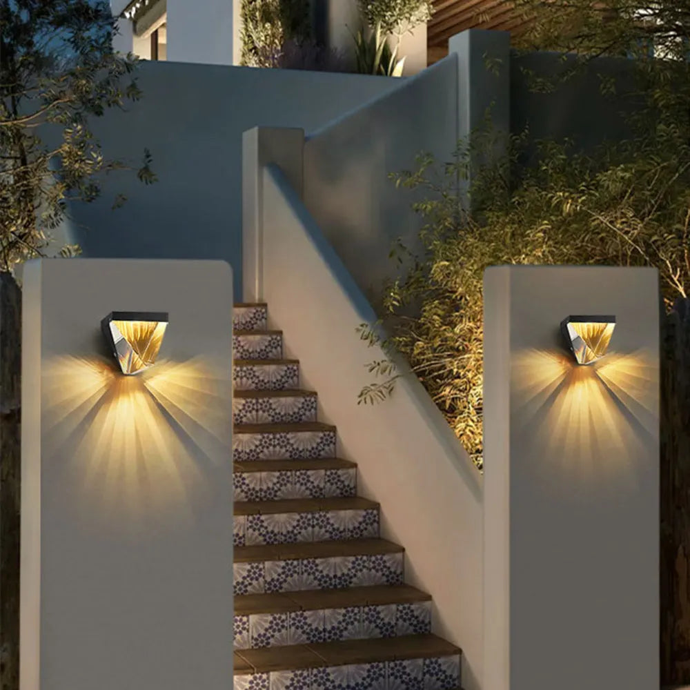 Lampă de Perete Norevia, Impermeabilă, cu Cristal, pentru Exterior
