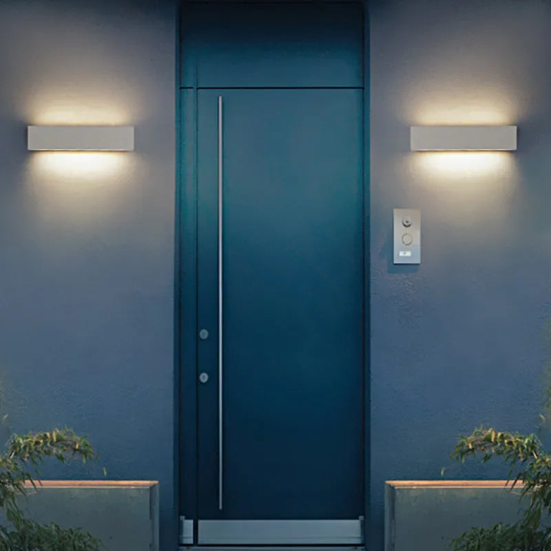Lampă de perete LED de exterior Davel, Negru și Alb