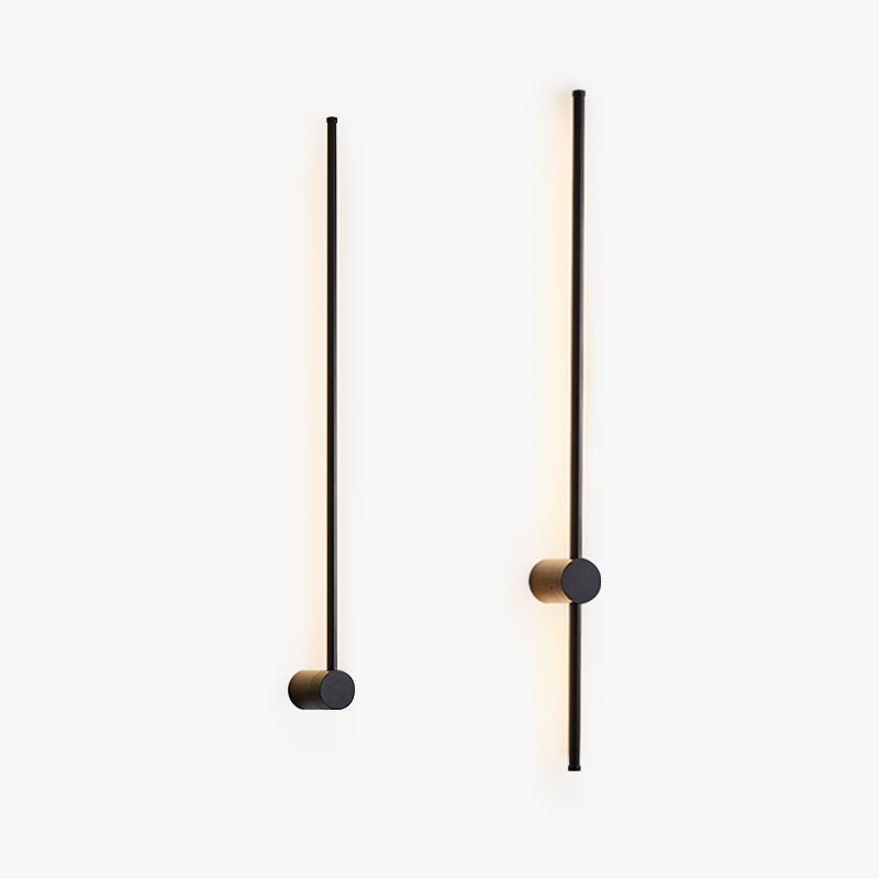 Ravel Lampă de perete liniară rotativă minimalistă de interior, Negru
