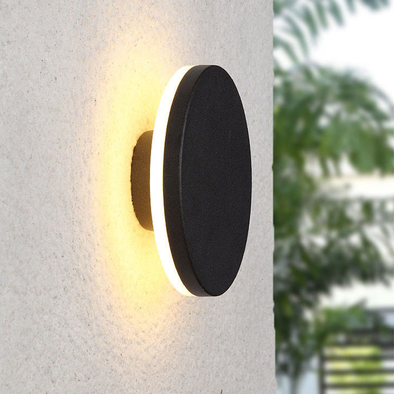 Lampă de Perete Exterior LED Dori Minimalistă, Rotundă/Pătrată, Negru/Alb