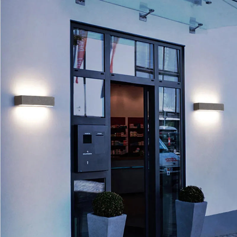 Lampă de perete LED de exterior Davel, Negru și Alb