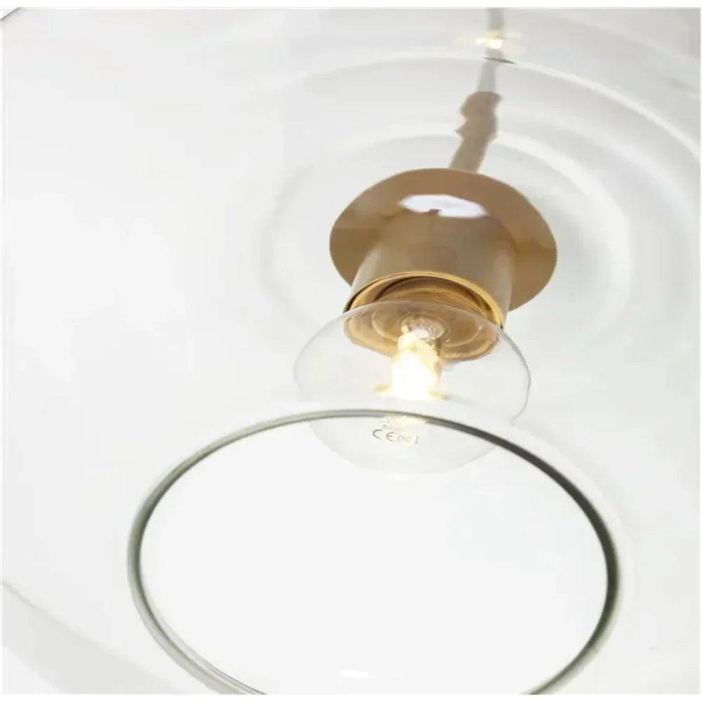 Lampă suspendată Virelo, sticlă diamant transparent/chihlimbar