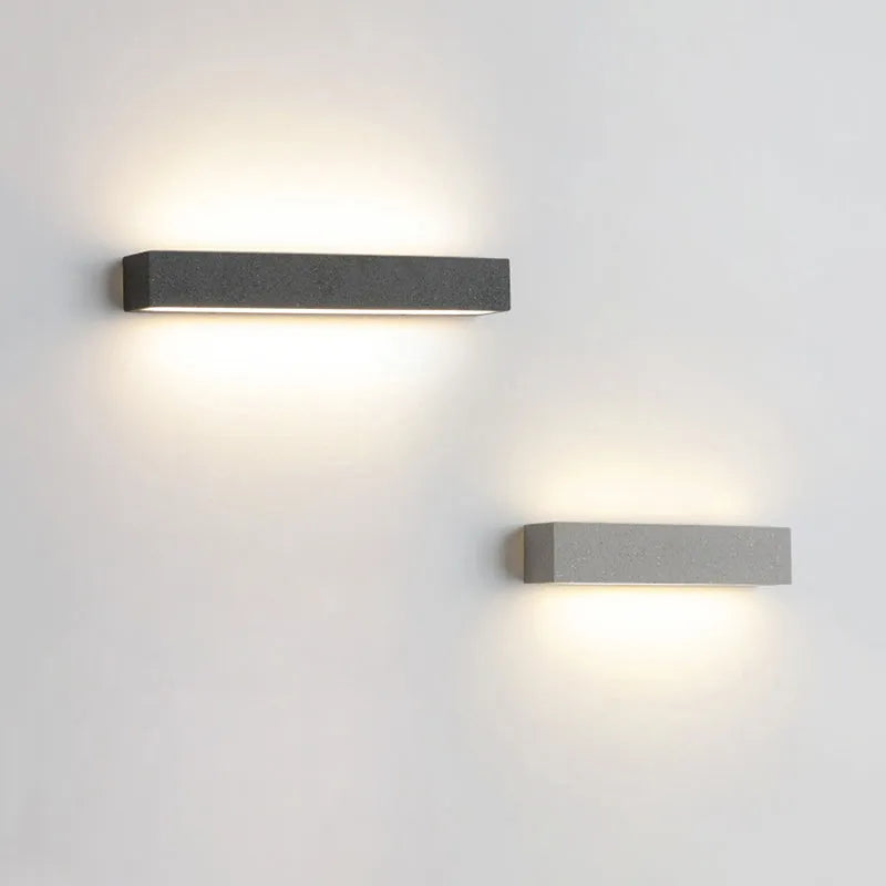 Lampă de perete LED de exterior Davel, Negru și Alb