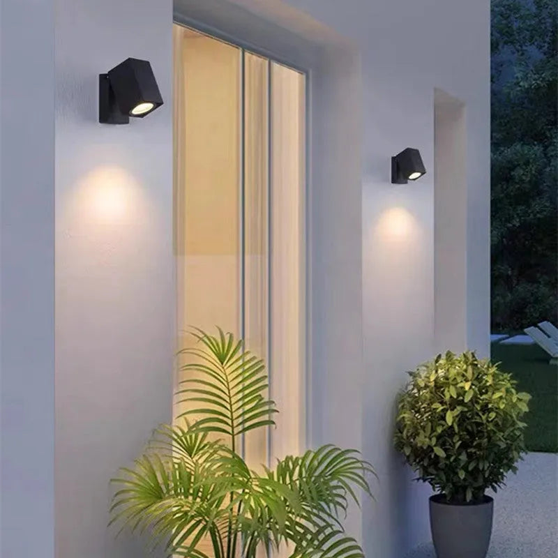 Lampă de perete Lyris Spot rotativ modern de exterior Negru