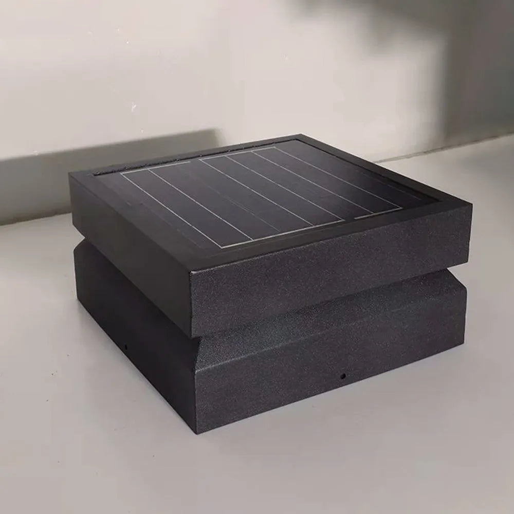 Lampă de Exterior Corvex Modernă Concavă Neagră Solară