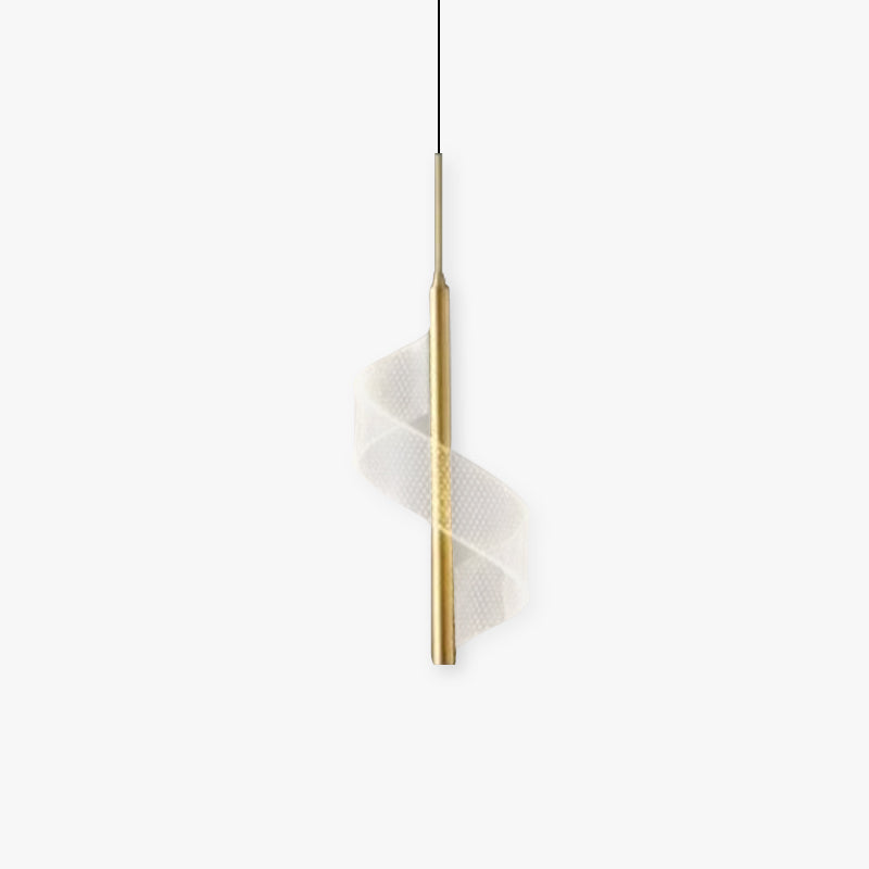 Lampă suspendată Alven tip panglică aurie vintage