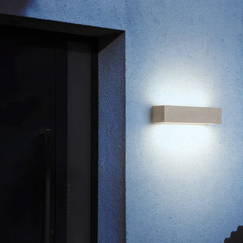 Lampă de perete LED de exterior Davel, Negru și Alb