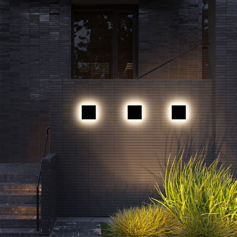 Lampă de Perete Exterior LED Dori Minimalistă, Rotundă/Pătrată, Negru/Alb