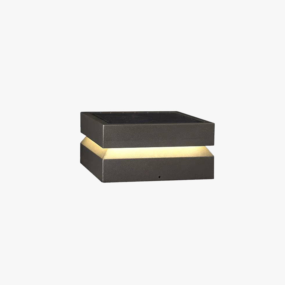 Lampă de Exterior Corvex Modernă Concavă Neagră Solară