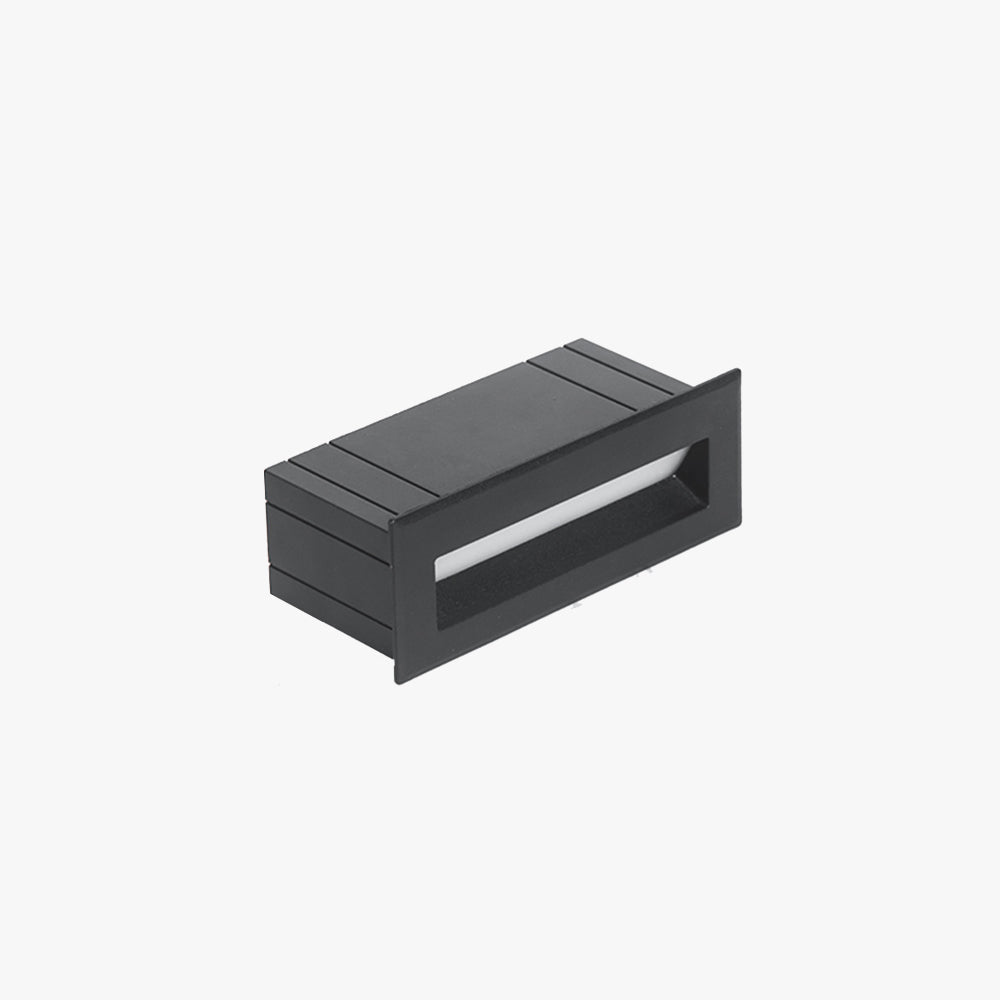 Calvorn Lampă de Treaptă Modernă Dreptunghiulară Neagră de Exterior