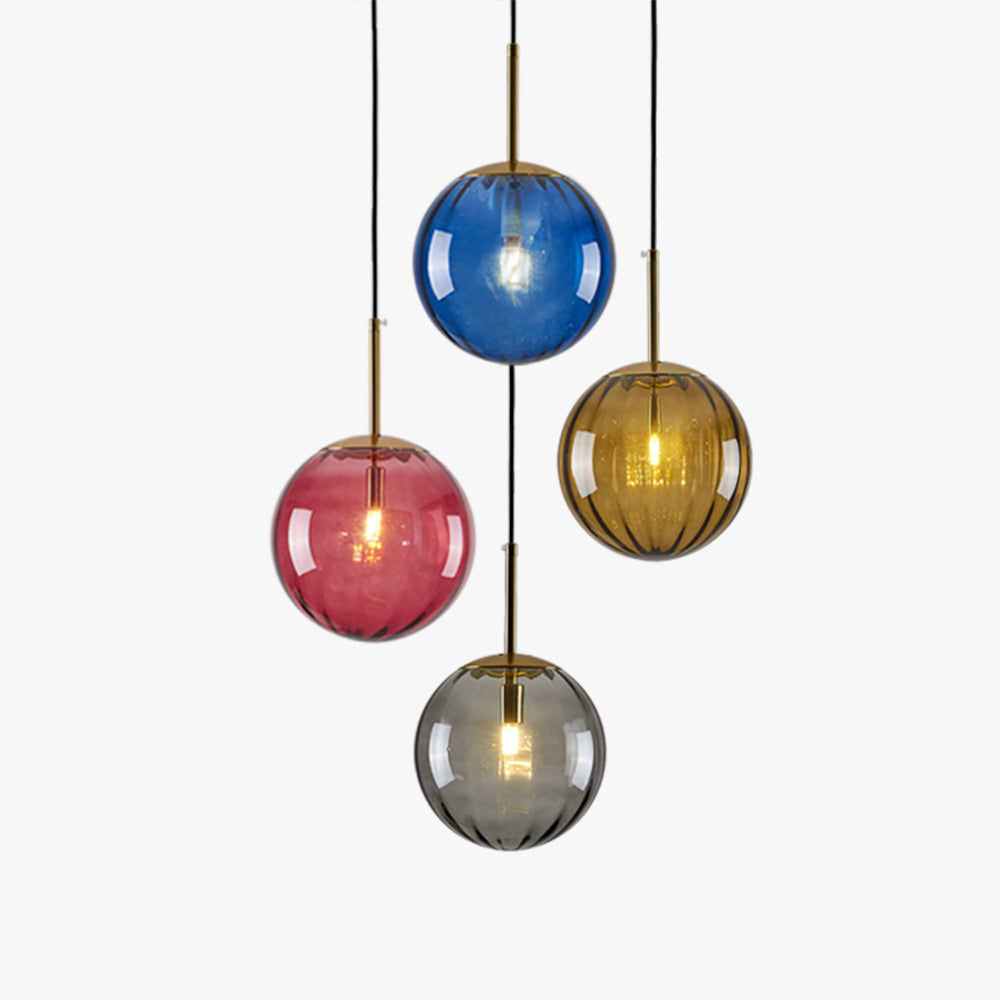 Lampă suspendată Elsyn, glob de sticlă modernă