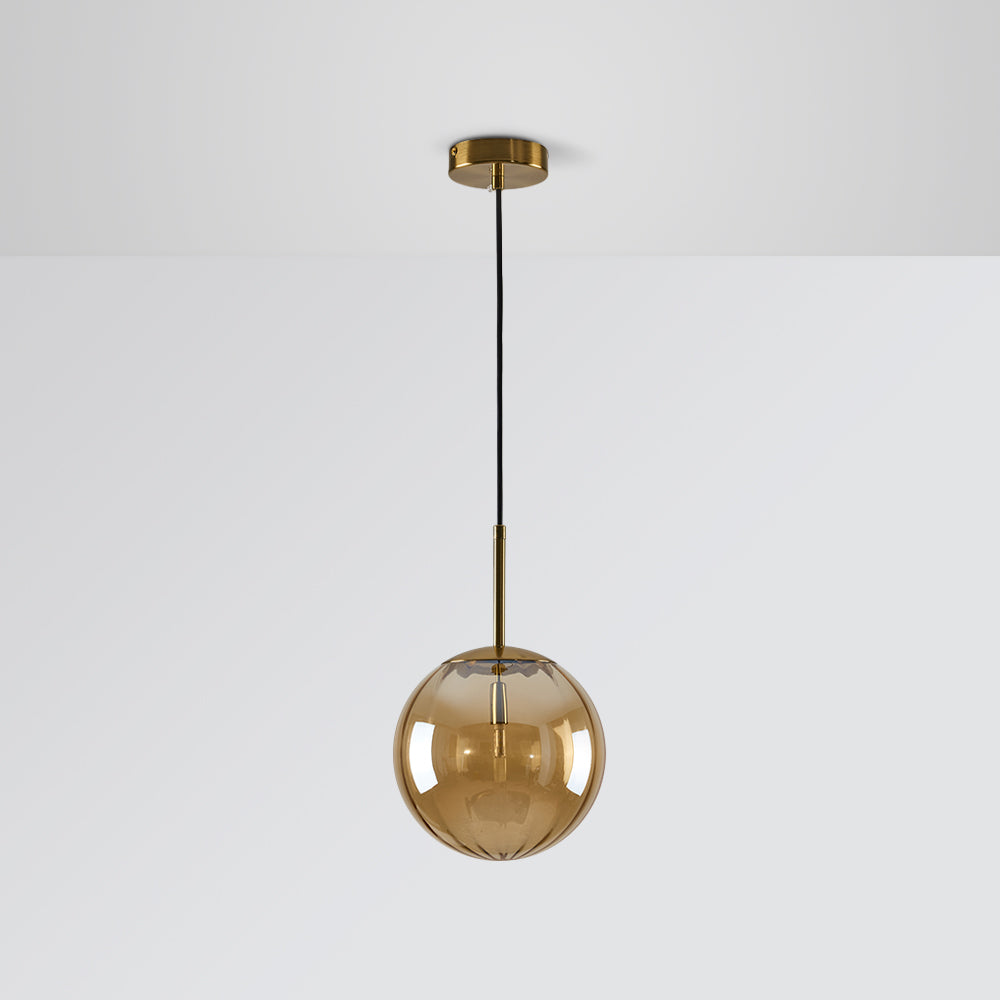 Lampă suspendată Elsyn, glob de sticlă modernă
