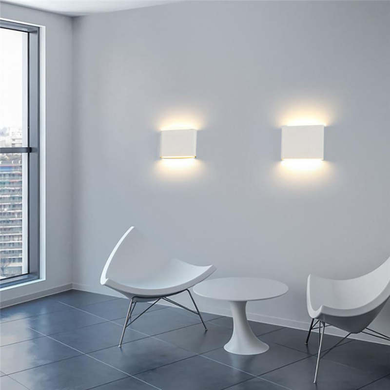 Lampă de perete Orix modernă, dreptunghiulară, etanșă, pentru exterior, Negru/Alb
