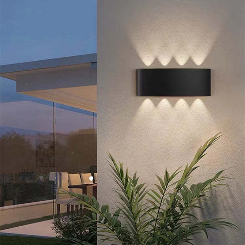 Lampă de perete Nirex Modernă Rectangulară de Exterior cu Design Undă de Apă