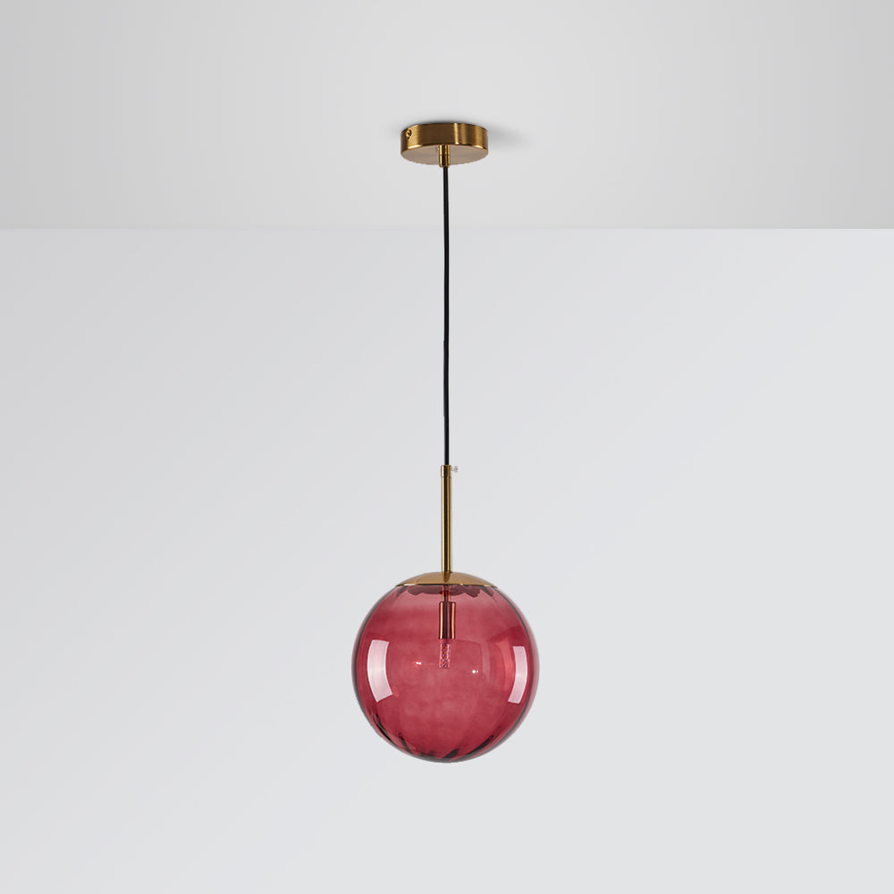 Lampă suspendată Elsyn, glob de sticlă modernă