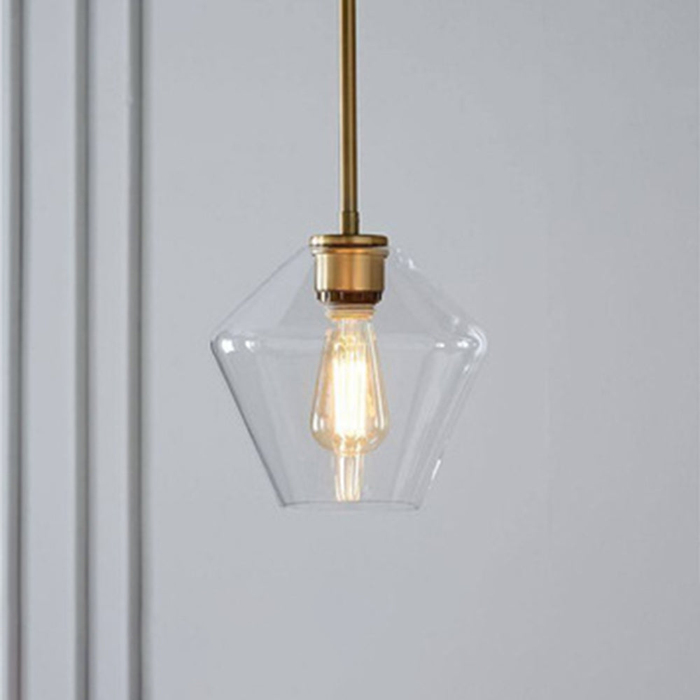 Lampă suspendată Virelo, sticlă diamant transparent/chihlimbar