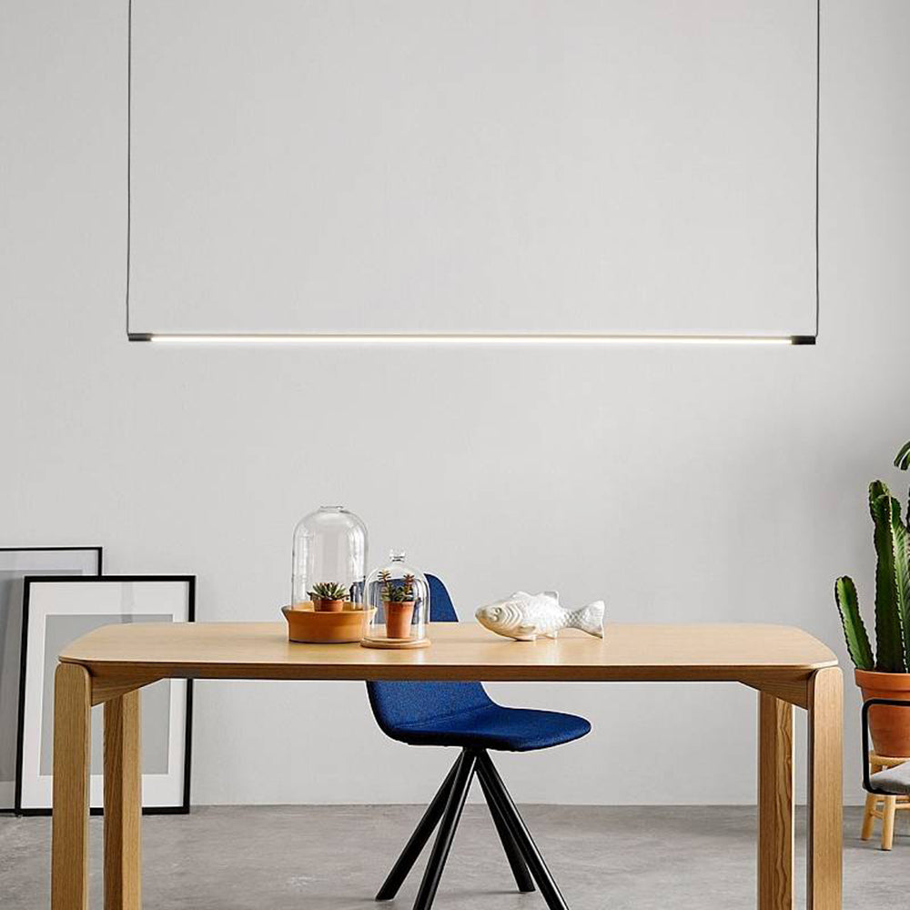 Lampă suspendată Miren, minimalistă, liniară, neagră