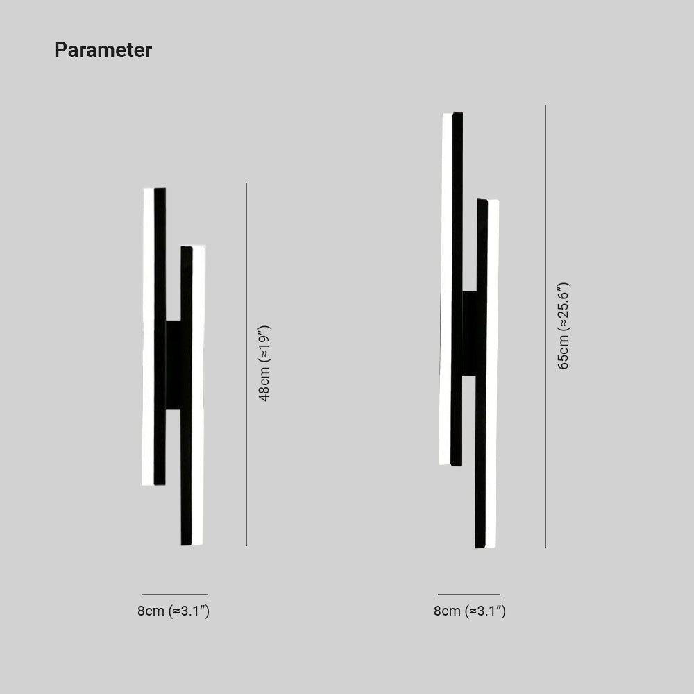Lampă de perete Marien Minimalistă Geometrică Negru/Alb