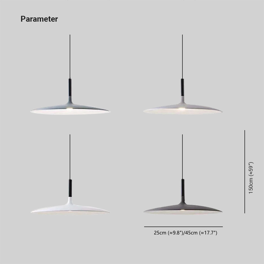 Lustră suspendată Fjorn, design modern, formă de placă