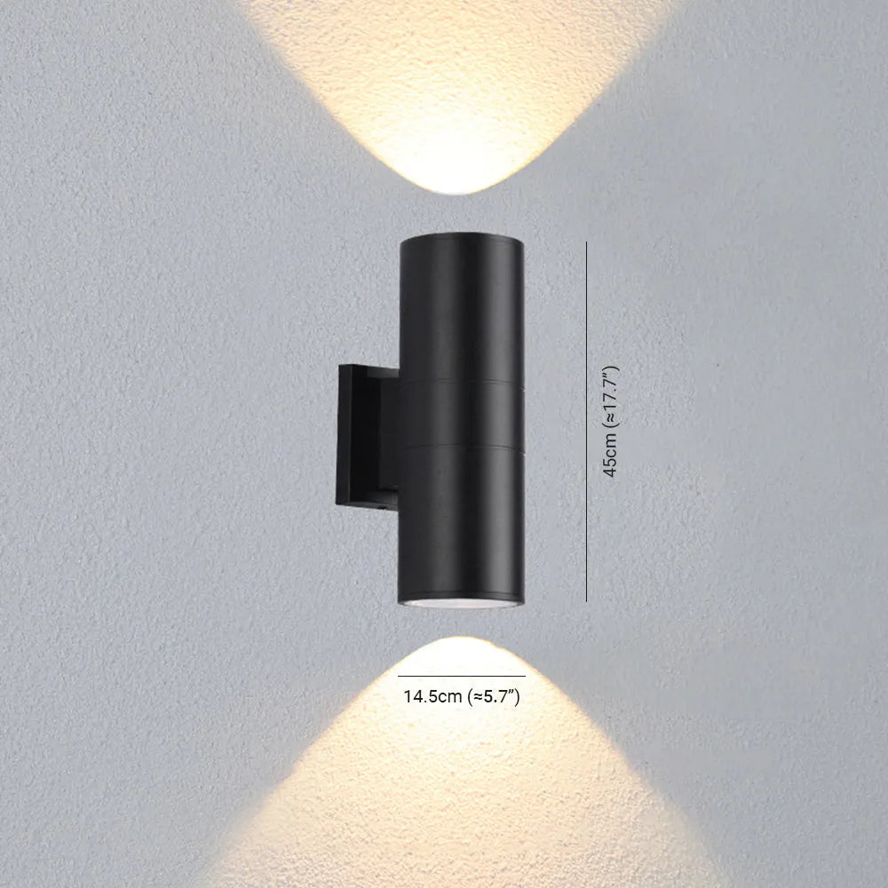 Lampă de perete de exterior Kirema, minimalistă, cu două capete