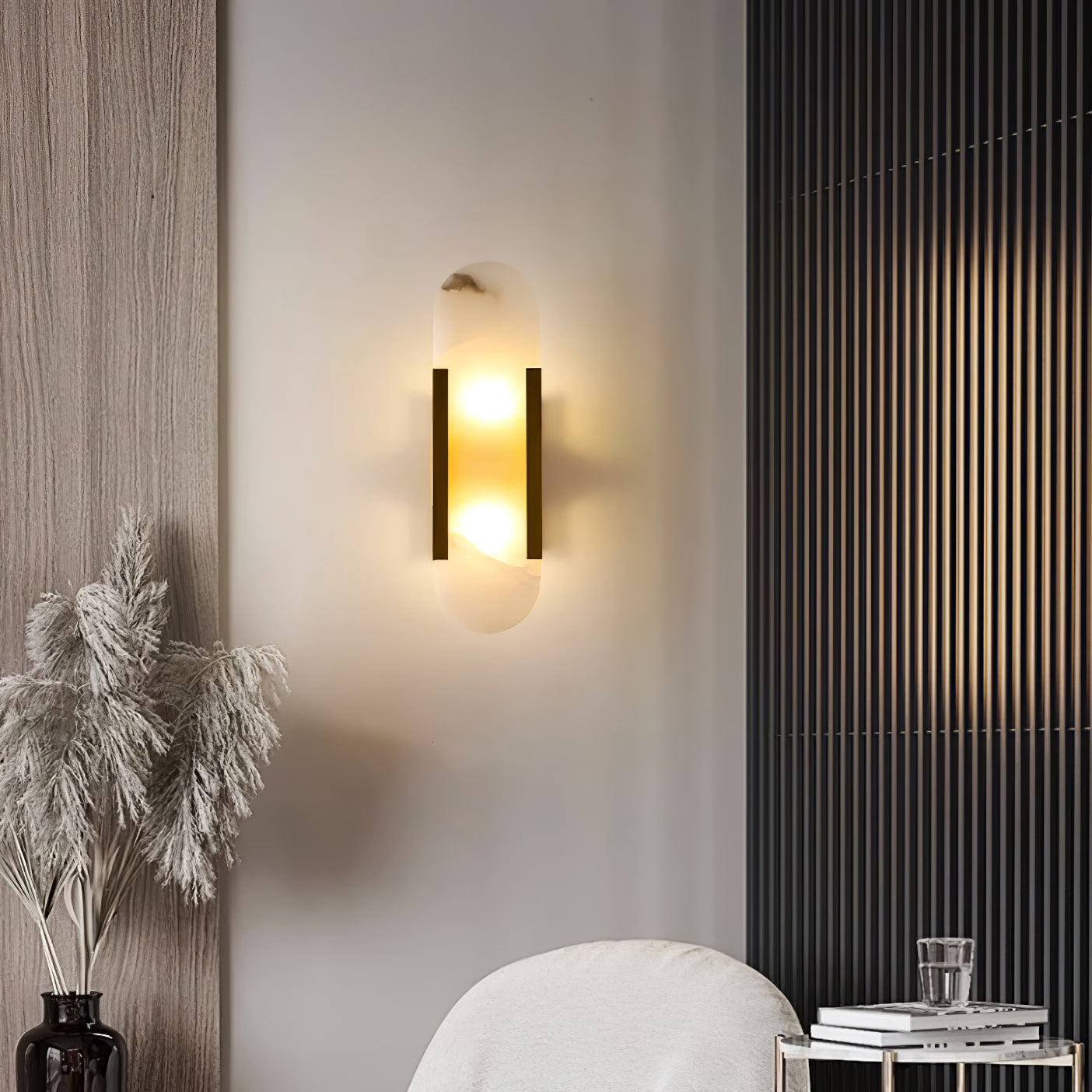 Lampă de perete Corenil Lux Alabastru