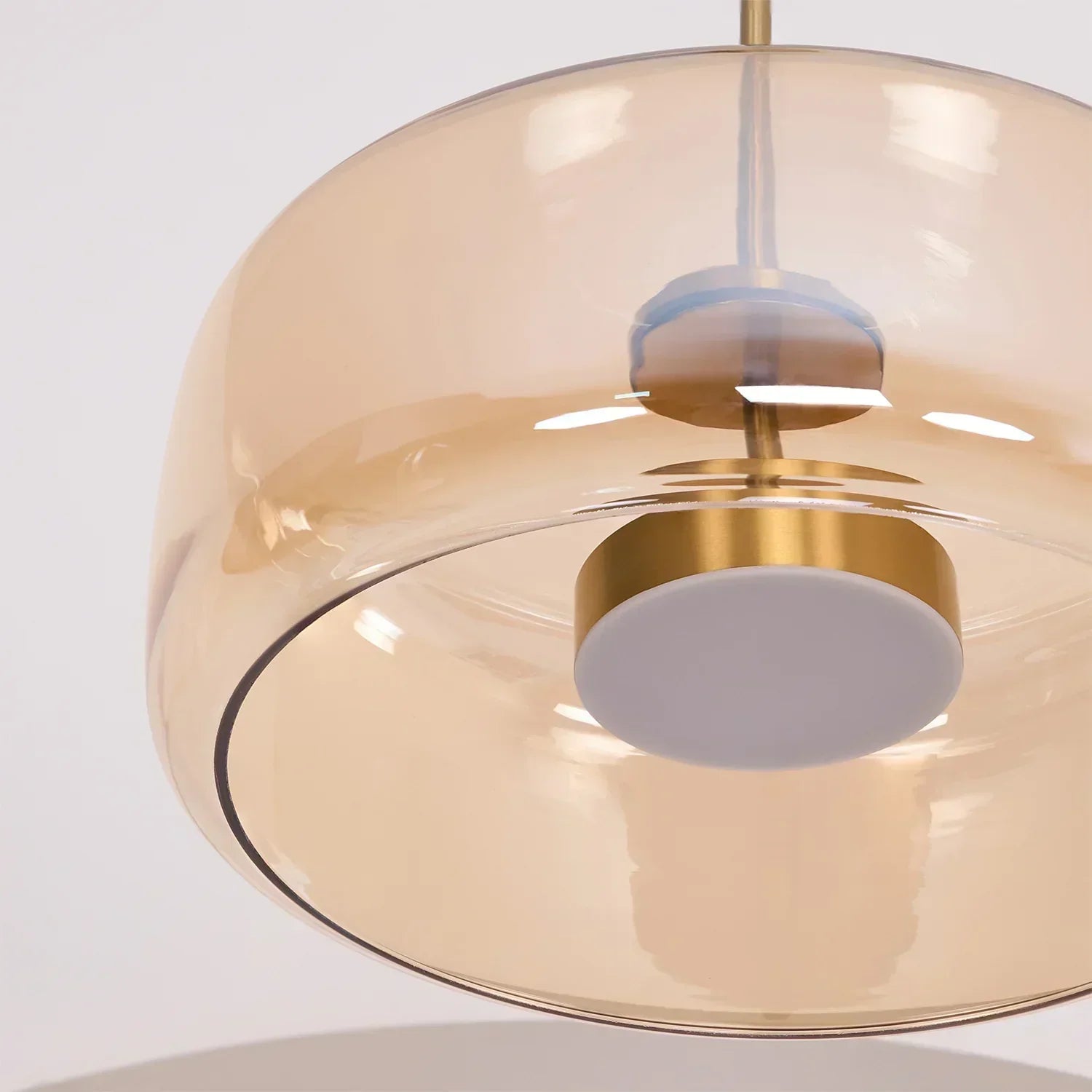 Pendul Lioren din Sticlă Modernă Transparent/Fumuriu/Ambră