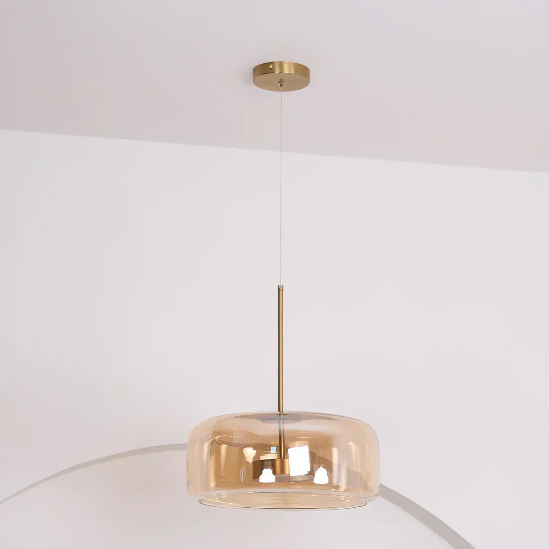 Pendul Lioren din Sticlă Modernă Transparent/Fumuriu/Ambră