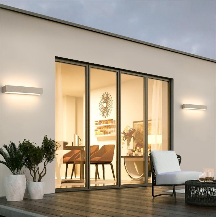 Lampă de perete LED de exterior Davel, Negru și Alb