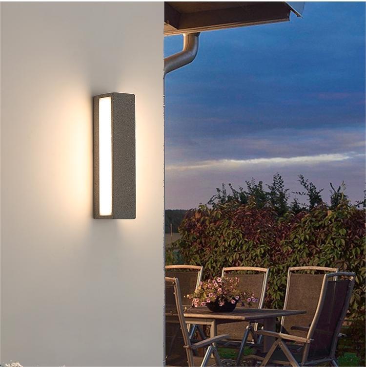 Lampă de perete LED de exterior Davel, Negru și Alb
