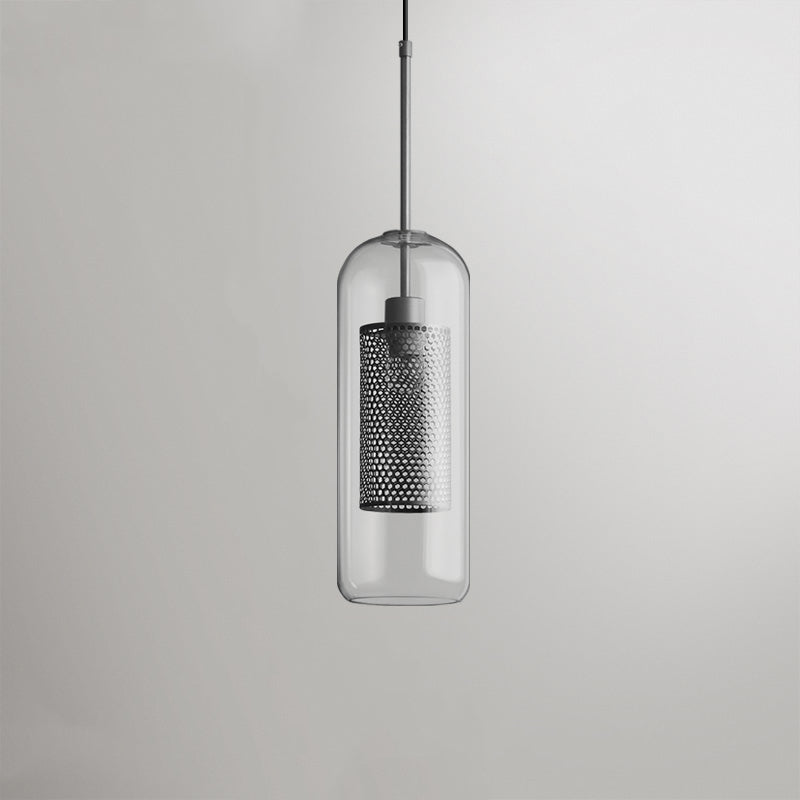 Lampă suspendată Nerel aurie contemporană, sticlă, glob/cilindrică