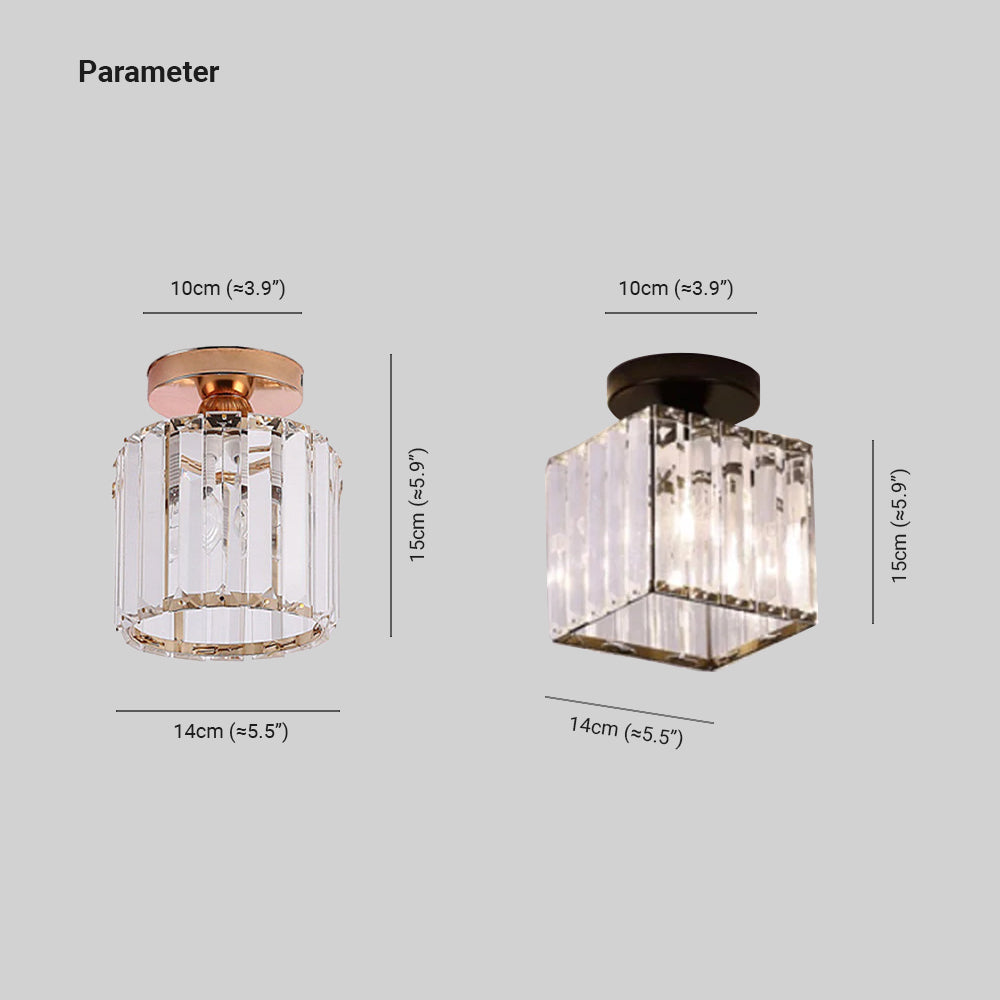 Plafonieră Cerin Modernă cu Cristal, 3 Culori