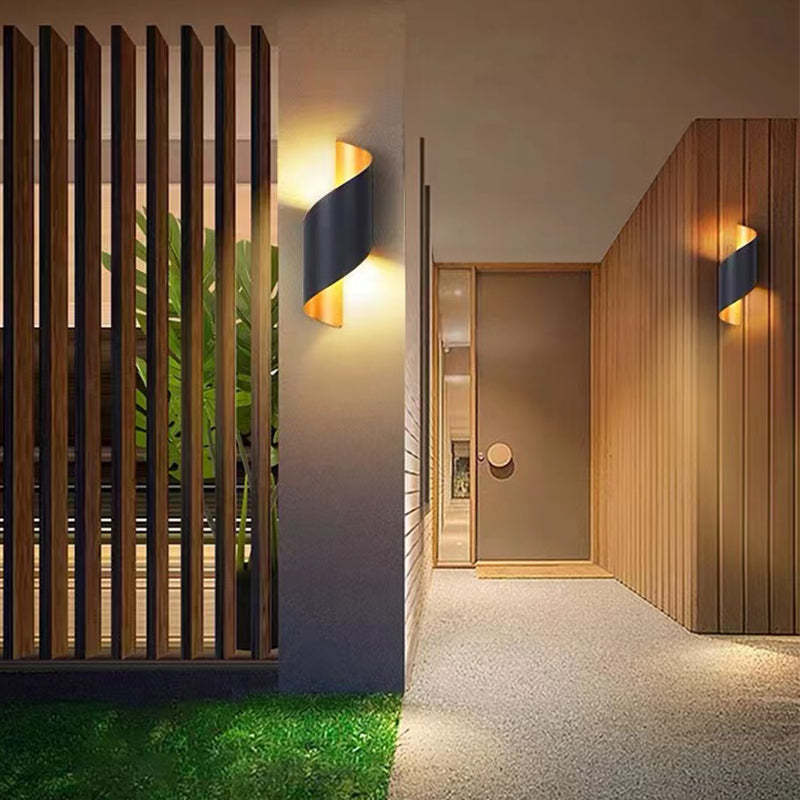 Lampă de perete Marqen Modernă, spirală în formă de scoică, pentru exterior
