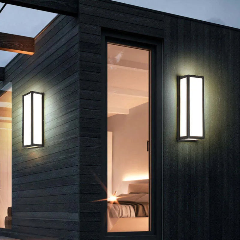 Lampă de perete Noven Modernă Impermeabilă cu Design în Cruce pentru Exterior Neagră