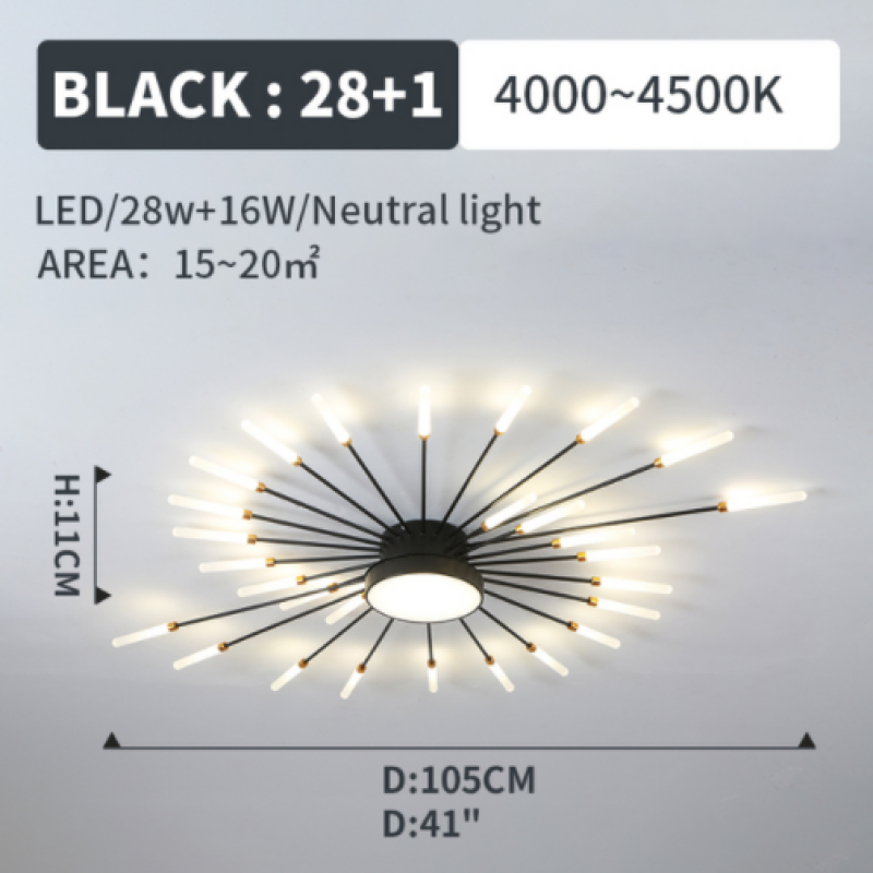 Plafonieră LED Vexor Modernă cu Efect de Artificii