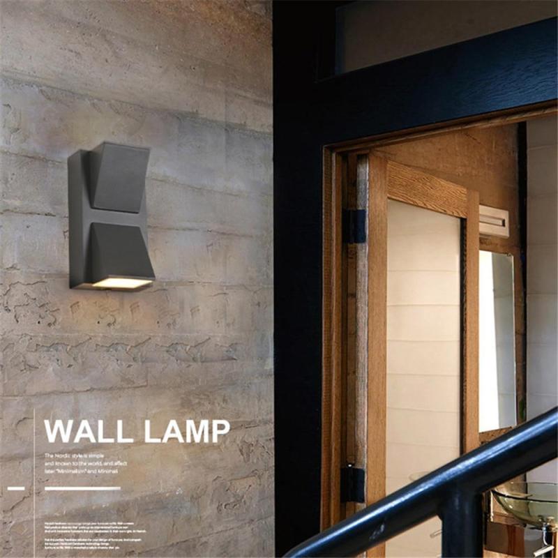 Lampă de perete LED de exterior Terin Neagră Modernă