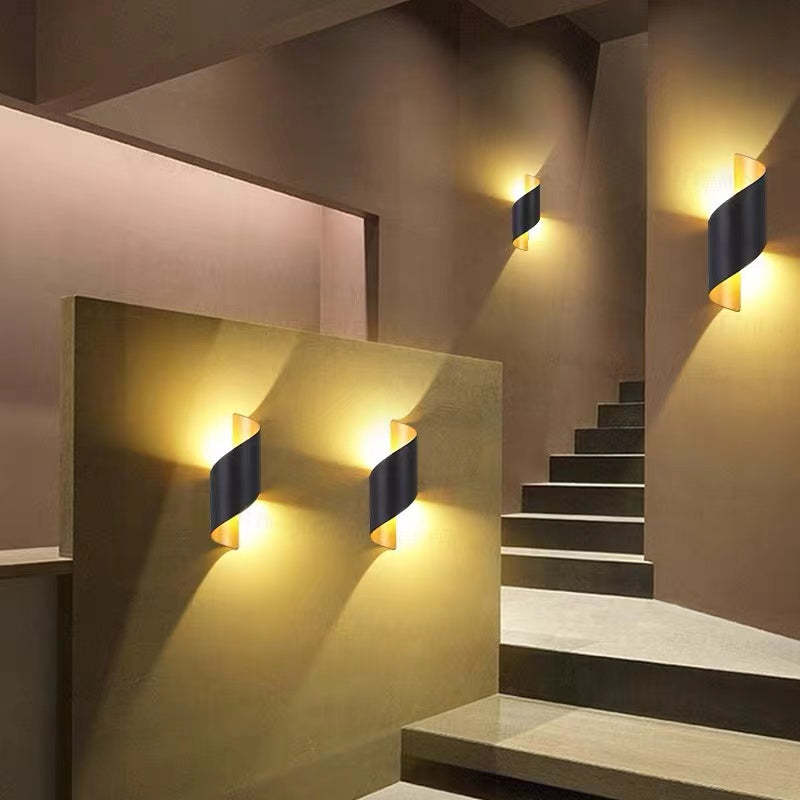 Lampă de perete Marqen Modernă, spirală în formă de scoică, pentru exterior