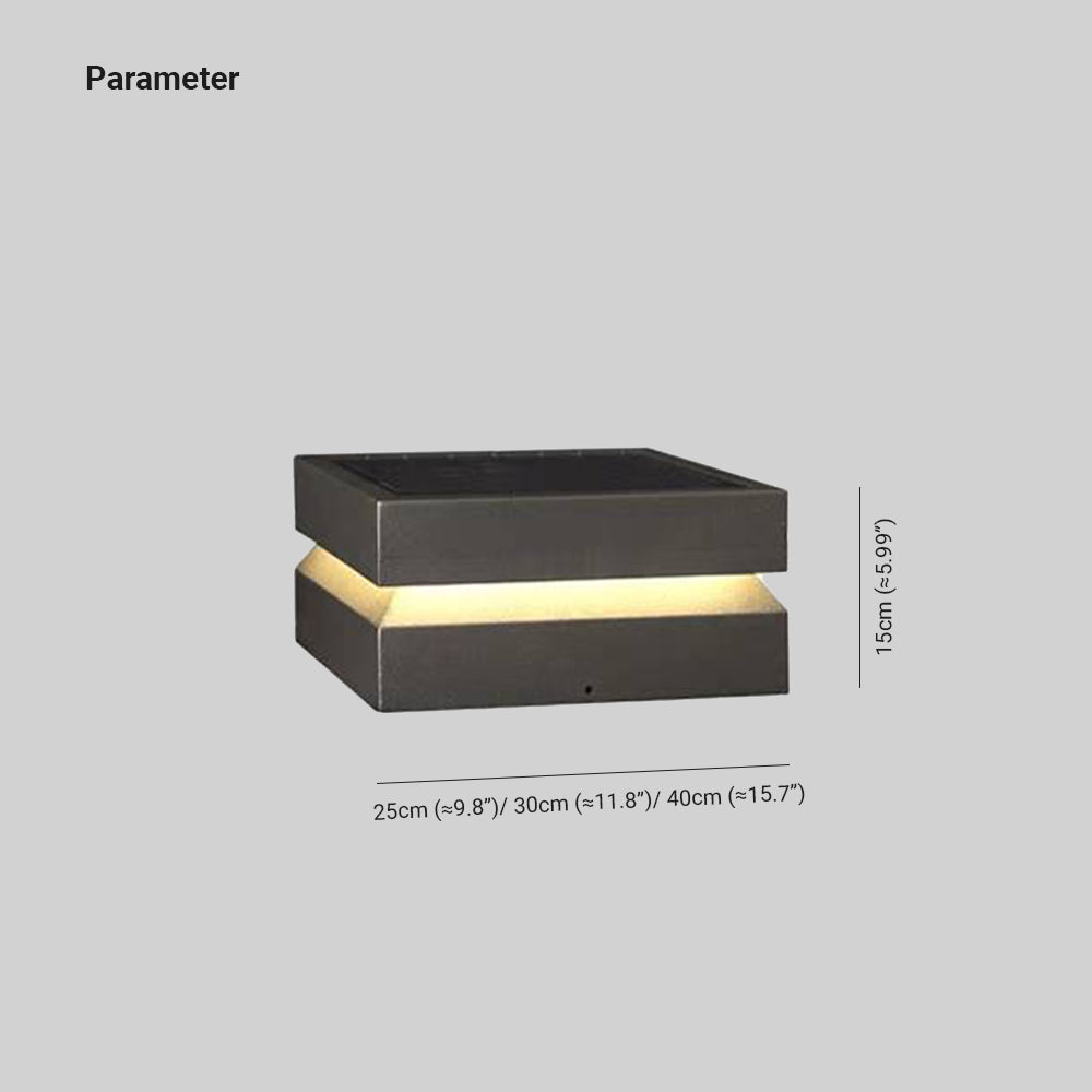 Lampă de Exterior Corvex Modernă Concavă Neagră Solară