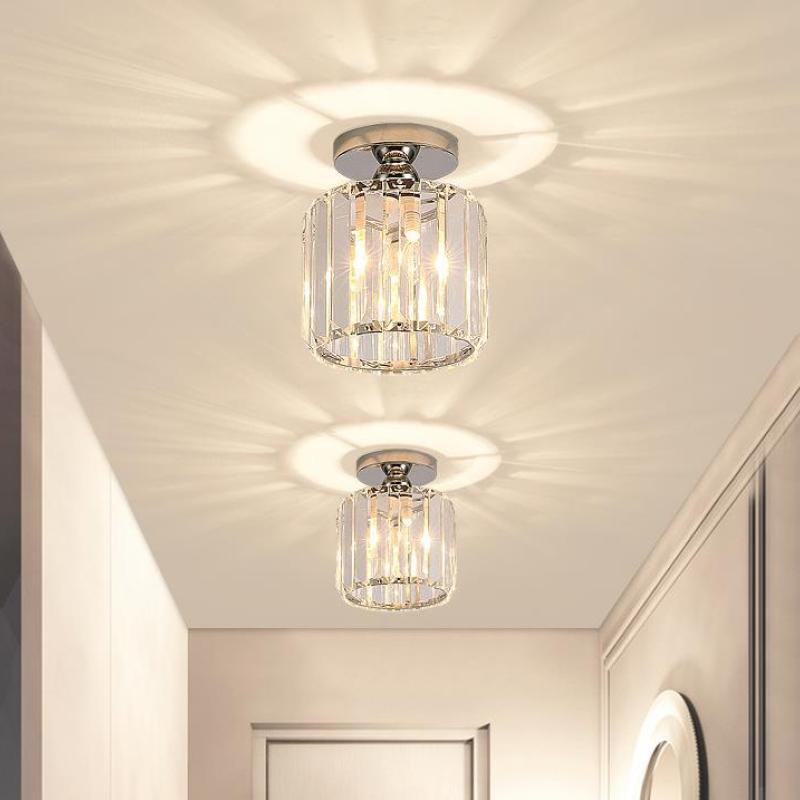 Plafonieră Cerin Modernă cu Cristal, 3 Culori
