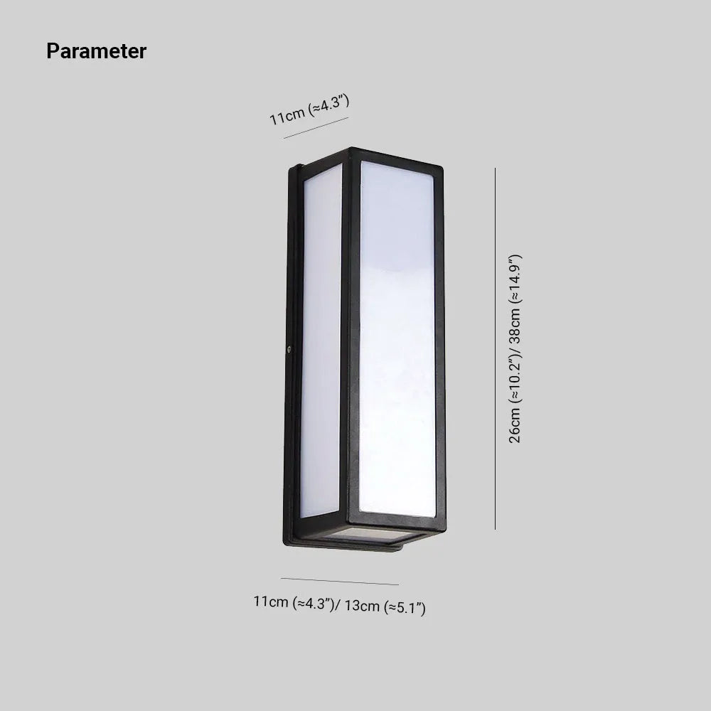 Lampă de perete Noven Modernă Impermeabilă cu Design în Cruce pentru Exterior Neagră