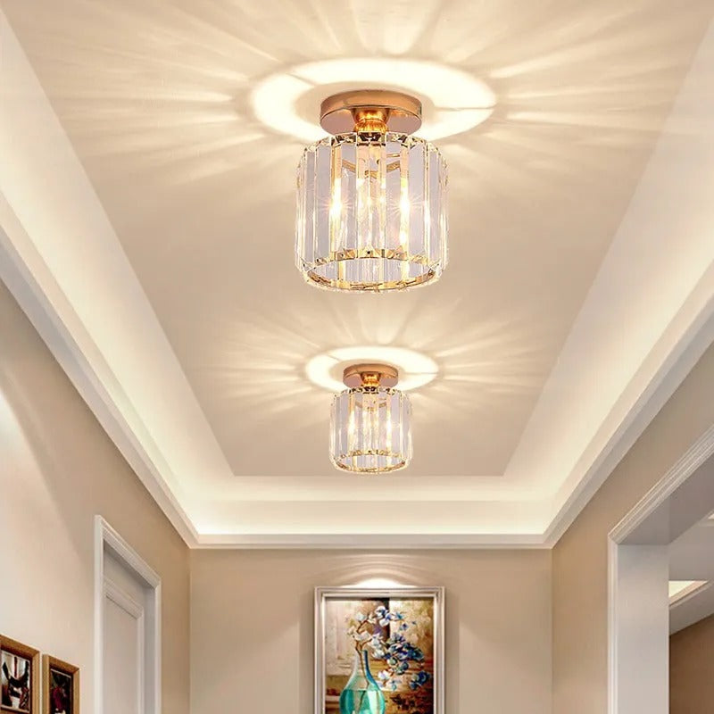 Plafonieră Cerin Modernă cu Cristal, 3 Culori