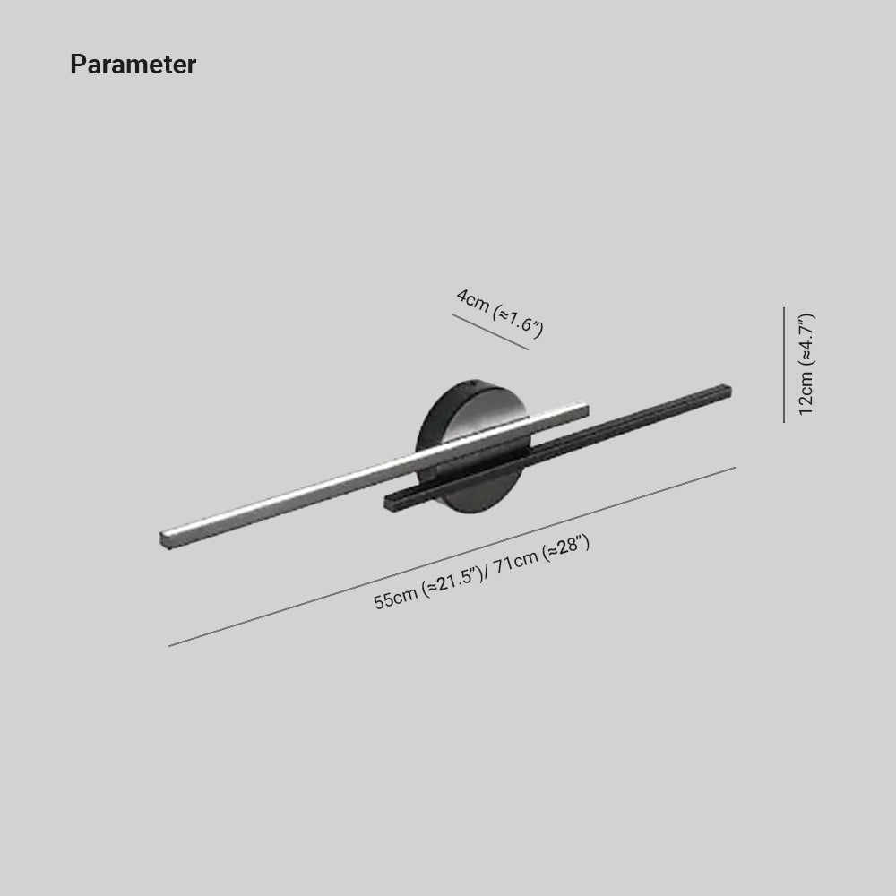 Lampă de perete LED Noviq modernă nordică disc/liniară, negru/alb