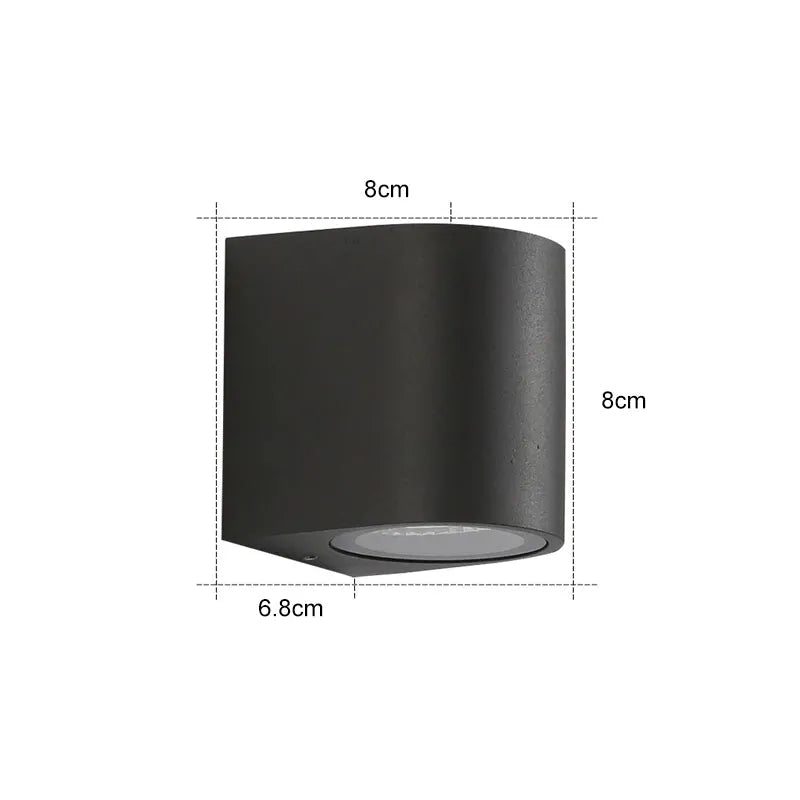 Lampă de perete de exterior Koraq, minimalistă, pătrată, neagră